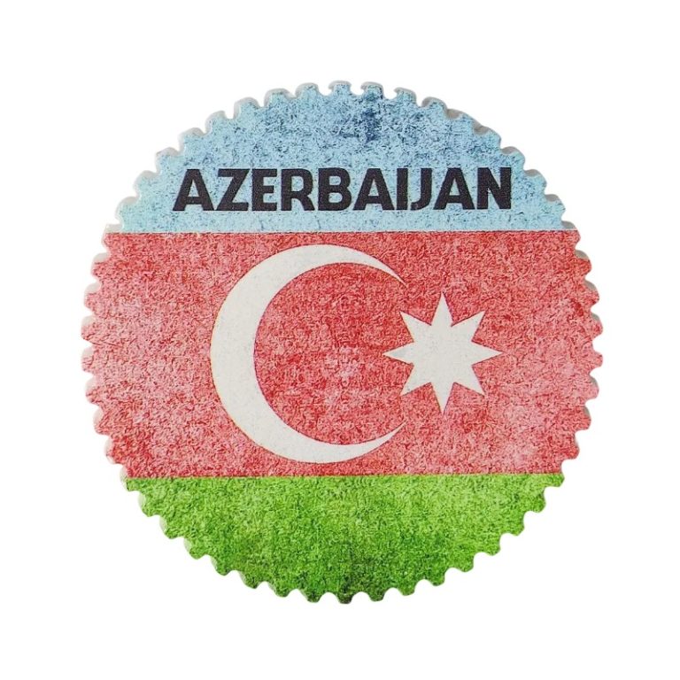 azerbaijan flag fridge magnets – national souvenir gift, patriotic decor for fridge, locker & office
