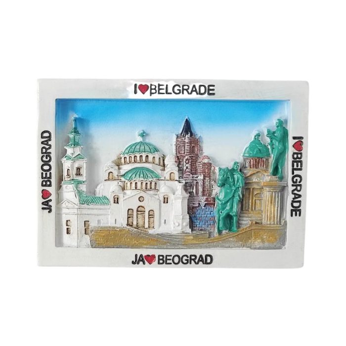 belgrade serbia fridge magnet – city landmark 3d design, eastern european travel souvenir & gift