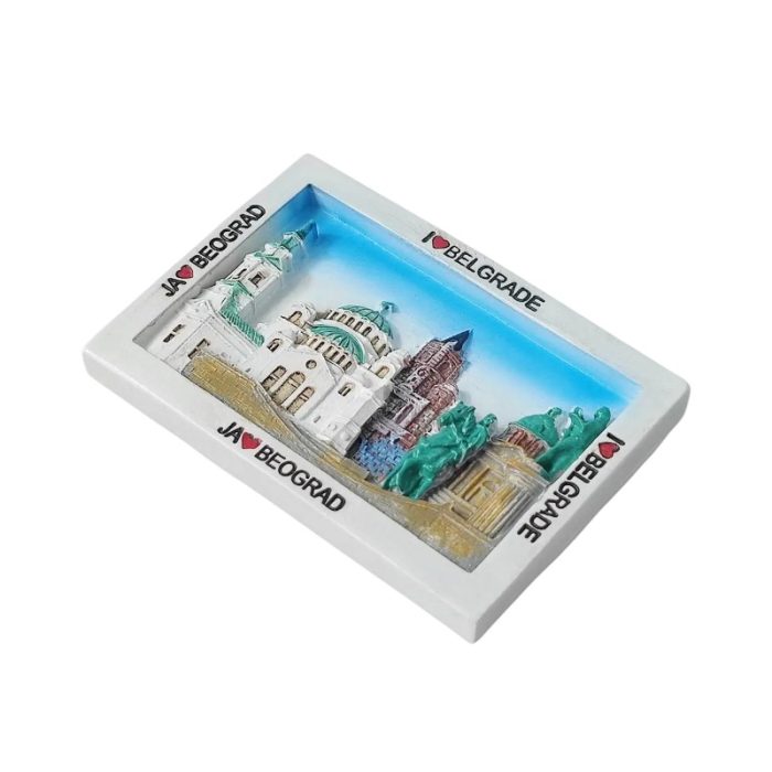 belgrade serbia fridge magnet – city landmark 3d design, eastern european travel souvenir & gift