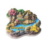chiang mai thailand fridge magnet temple jungle scene travel keepsake
