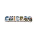 chicago usa fridge magnet – scenic letter art travel souvenir gift & whiteboard decoration