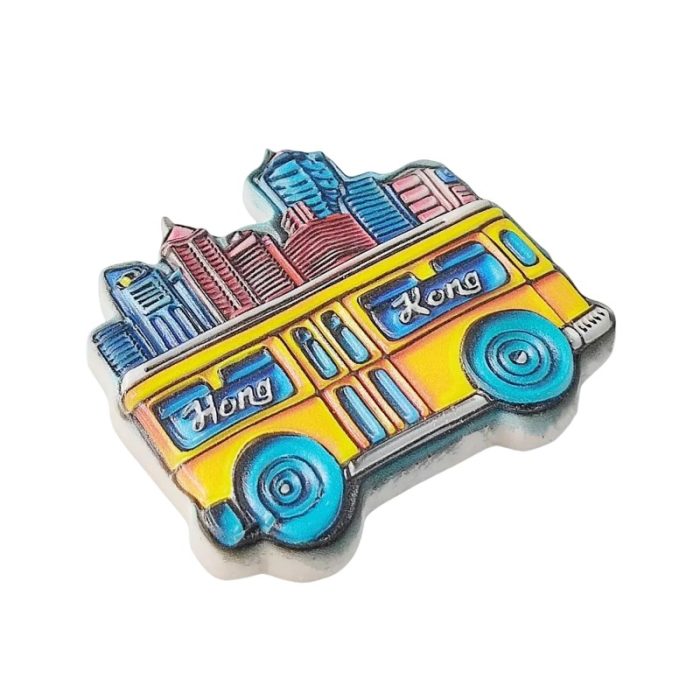 china hong kong tram fridge magnets – vintage cityscape design, fun asian travel souvenir for fridge & whiteboard
