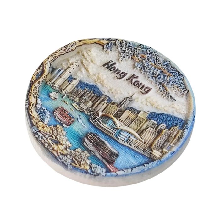 china hong kong victoria harbour fridge magnets – 3d skyline & junk boats, asia travel souvenir gift & fridge art