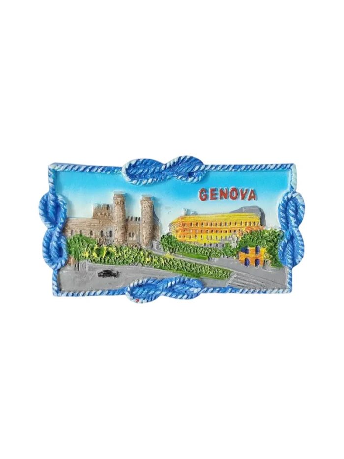 genova italy fridge magnet – port city scene souvenir gift & travel keepsake decoration