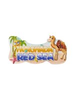 hurghada red sea egypt fridge magnet camel & palm beach travel souvenir gift & kitchen décor
