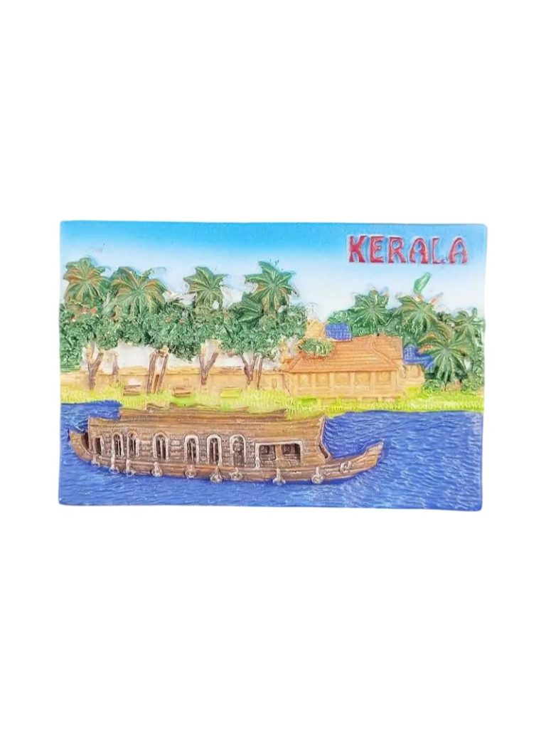 india kerala fridge magnet – houseboat design souvenir