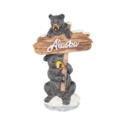 cute black bear alaska magnet tourist souvenir & home decoration
