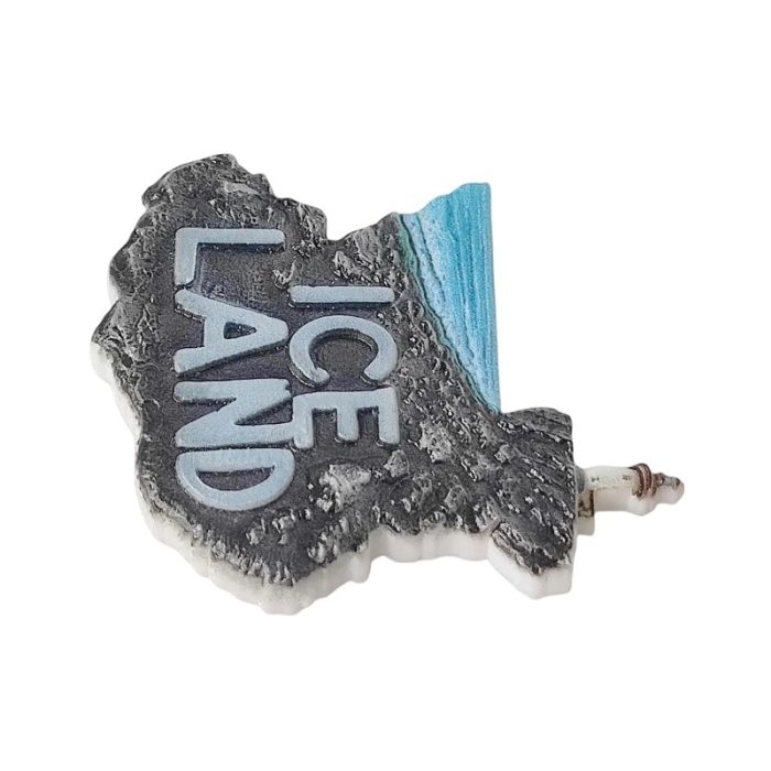 iceland fridge magnet – coastal lava rock souvenir & arctic travel décor