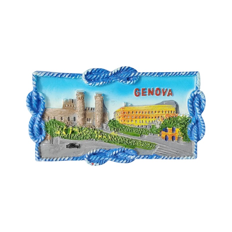 genova italy fridge magnet – port city scene souvenir gift & travel keepsake decoration