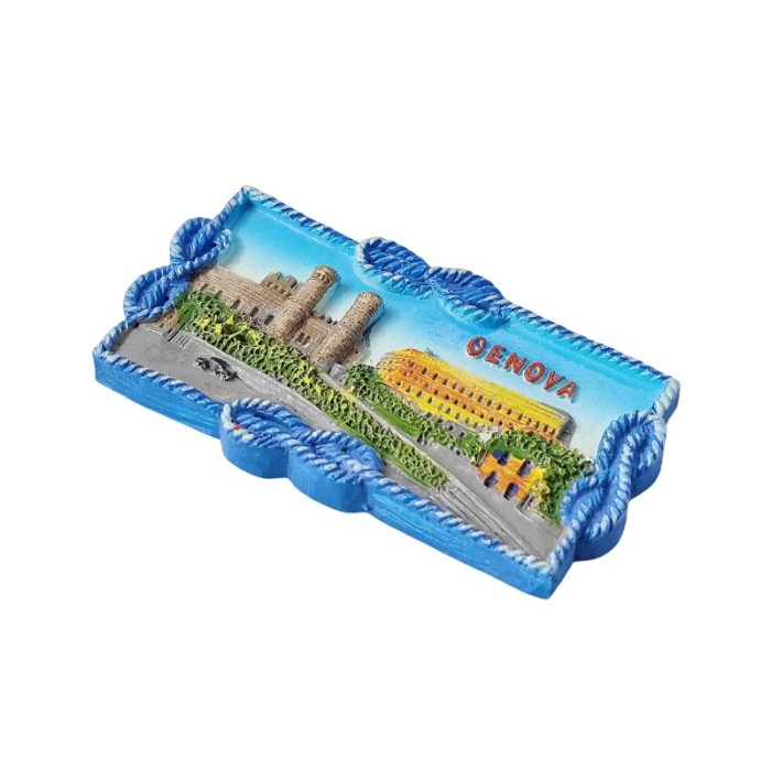 genova italy fridge magnet – port city scene souvenir gift & travel keepsake decoration