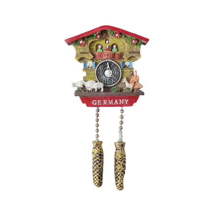 germany fridge magnet – traditional cuckoo clock design travel souvenir & vintage décor