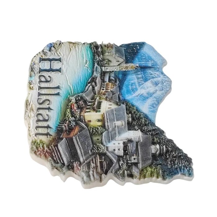 hallstatt austria fridge magnets – alpine village & lake scene, european travel souvenir gift & fridge display