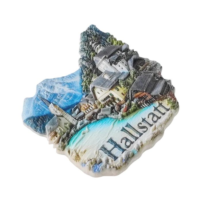 hallstatt austria fridge magnets – alpine village & lake scene, european travel souvenir gift & fridge display