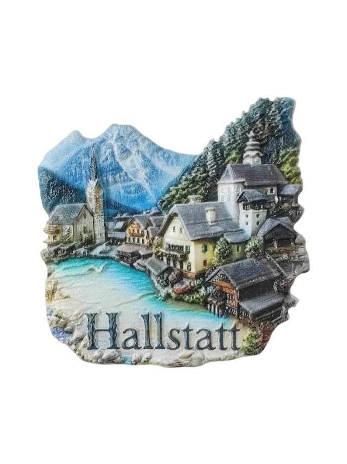 hallstatt austria fridge magnets – alpine village & lake scene, european travel souvenir gift & fridge display (2)