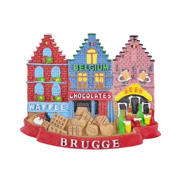 belgian waffles & chocolate fridge magnet bruges travel souvenir & fridge collectible
