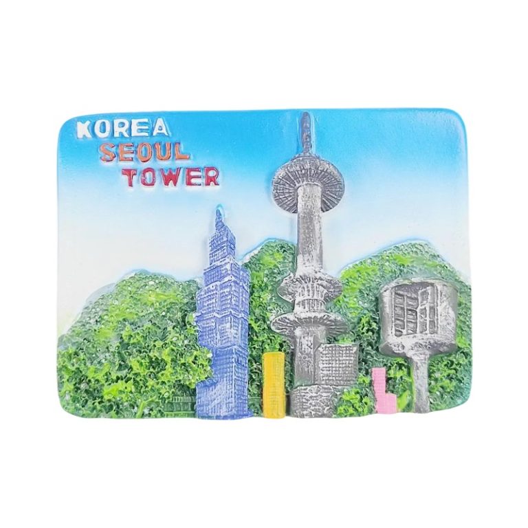 south korea seoul tower fridge magnet – city landmark design, travel souvenir gift & fridge décor