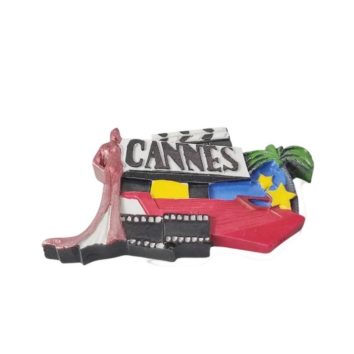cannes france movie festival fridge magnet – film themed souvenir, red carpet style fridge décor