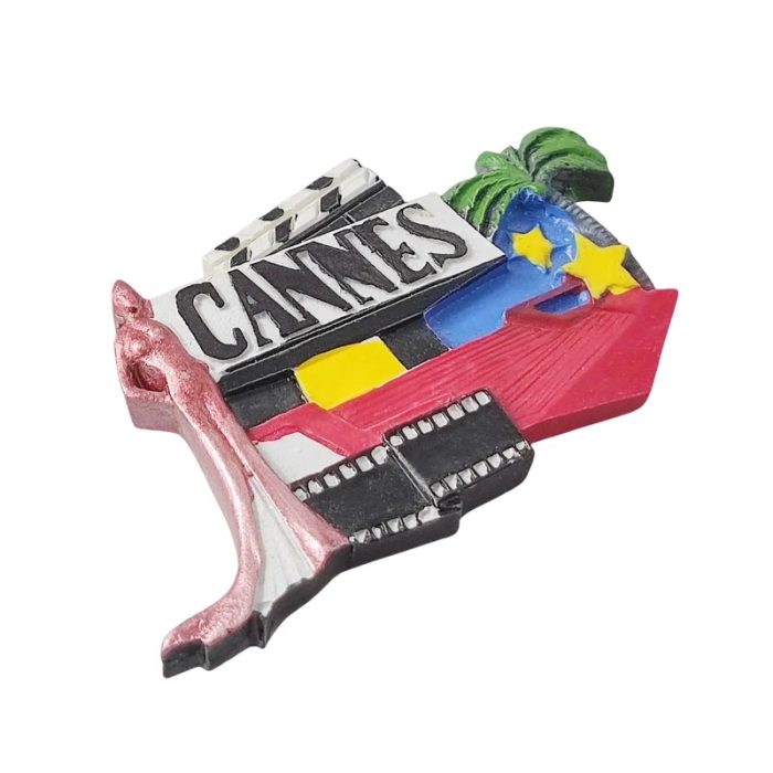 cannes france movie festival fridge magnet – film themed souvenir, red carpet style fridge décor