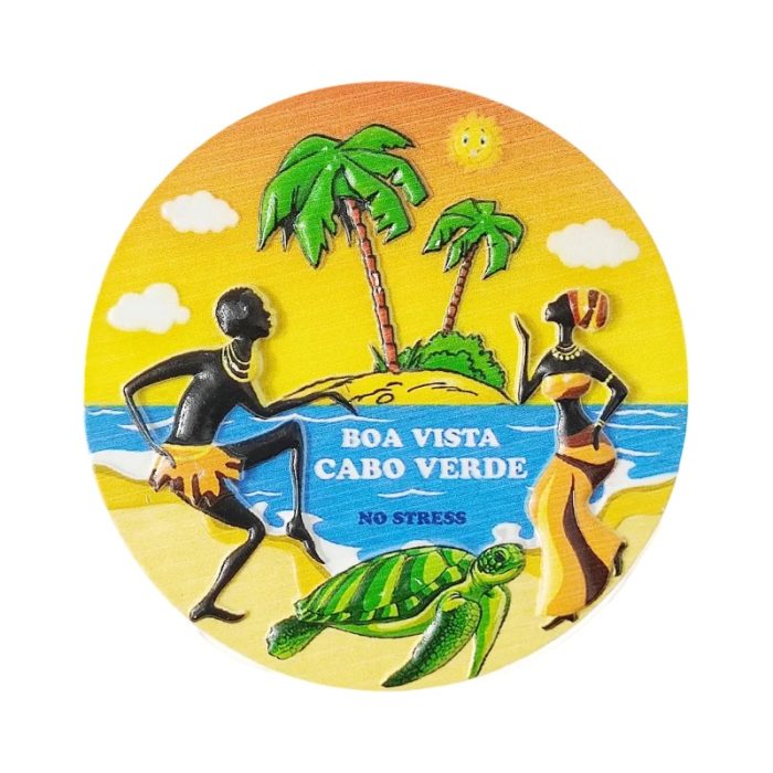 boa vista cabo verde fridge magnet – african island no stress souvenir, colorful beach fridge décor