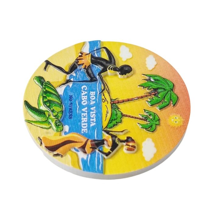boa vista cabo verde fridge magnet – african island no stress souvenir, colorful beach fridge décor