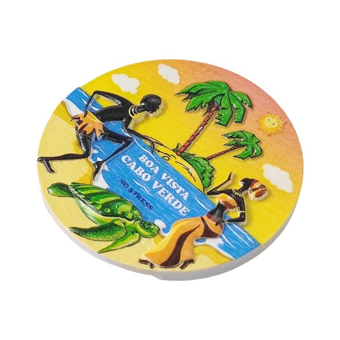 boa vista cabo verde fridge magnet – african island no stress souvenir, colorful beach fridge décor