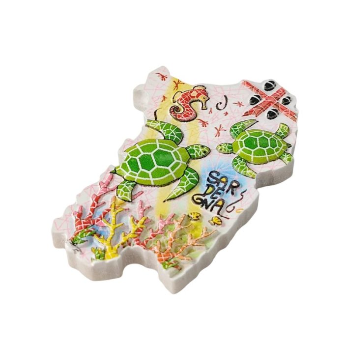 map shape sardegna island italy fridge magnet ocean adventure gift & souvenir décor