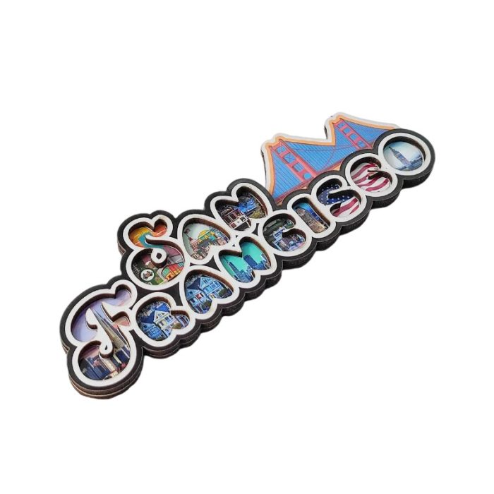 san francisco usa fridge magnet – colorful travel souvenir gift & whiteboard décor