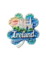 ireland fridge magnets – shamrock castle & rainbow design, irish travel souvenir gift for fridge & office decor (1)