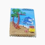 jamaica fridge magnet – caribbean beach & dolphin souvenir gift