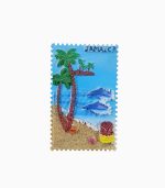 jamaica fridge magnet – caribbean beach & dolphin souvenir gift