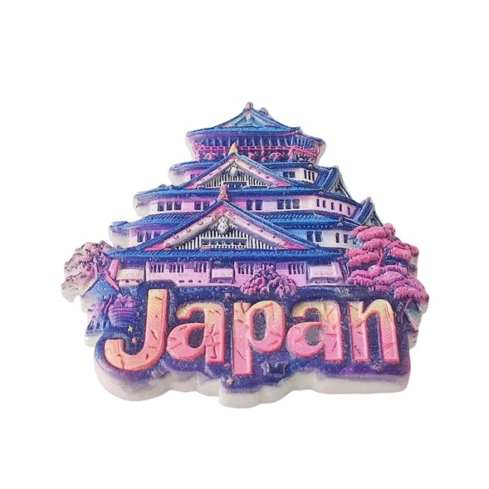 japan castle fridge magnets – traditional architecture 3d souvenir, japan travel gift for fridge & whiteboard