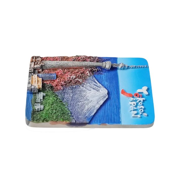 japan fridge magnet – mount fuji & tokyo tower scene travel gift & fridge decoration