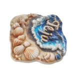 jeju island beach fridge magnets – seashell & shoreline 3d design, south korea travel souvenir gift & locker décor
