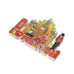 london uk fridge magnet – big ben & british icons design travel souvenir gift & fridge décor