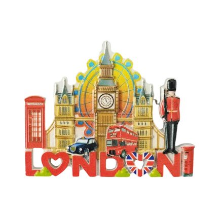 london uk fridge magnet – big ben & british icons design travel souvenir gift & fridge décor