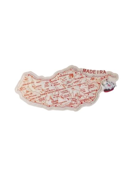madeira portugal fridge magnet – island map design with landmarks, vintage travel souvenir & decor (1)
