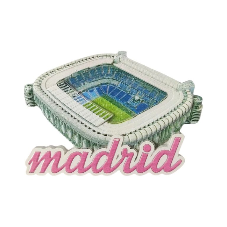madrid spain fridge magnet – santiago bernabéu stadium souvenir, perfect gift for football lovers