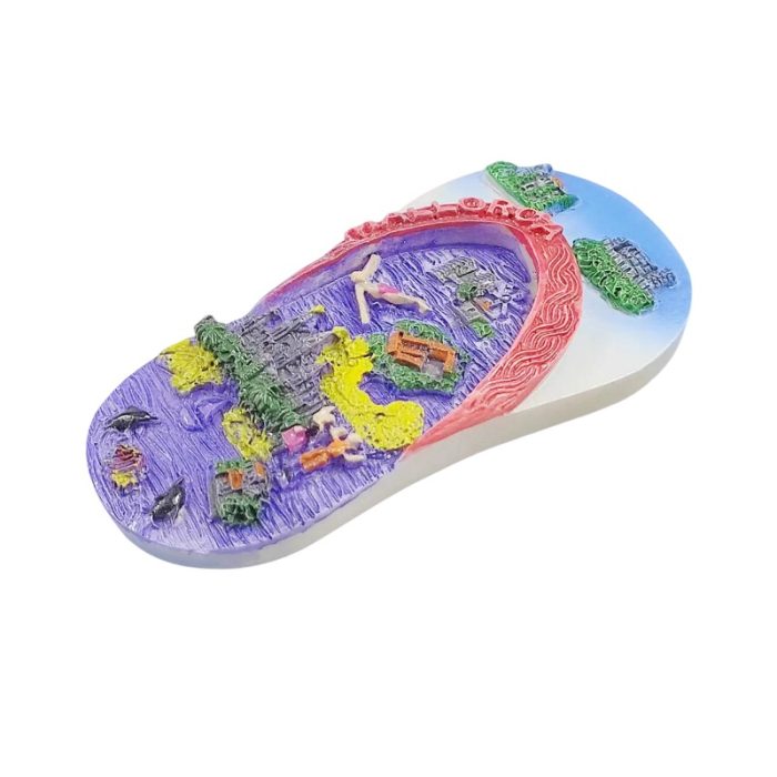 mallorca flip flop fridge magnet – spain island souvenir with beach scene