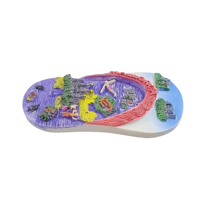 mallorca flip flop fridge magnet – spain island souvenir with beach scene