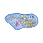 malta map fridge magnet – gozo island travel souvenir & mediterranean keepsake