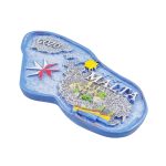 malta map fridge magnet – gozo island travel souvenir & mediterranean keepsake