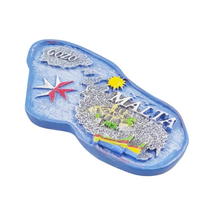 malta map fridge magnet – gozo island travel souvenir & mediterranean keepsake