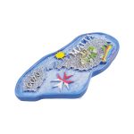 malta map fridge magnet – gozo island travel souvenir & mediterranean keepsake