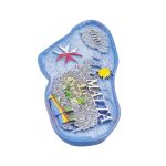 malta map fridge magnet – gozo island travel souvenir & mediterranean keepsake