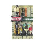 paris france fridge magnet – retro café scene souvenir for kitchen or whiteboard décor
