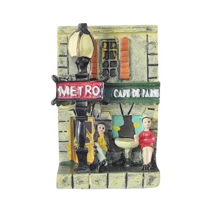 paris france fridge magnet – retro café scene souvenir for kitchen or whiteboard décor
