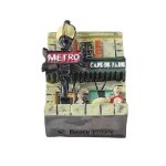paris france fridge magnet – retro café scene souvenir for kitchen or whiteboard décor