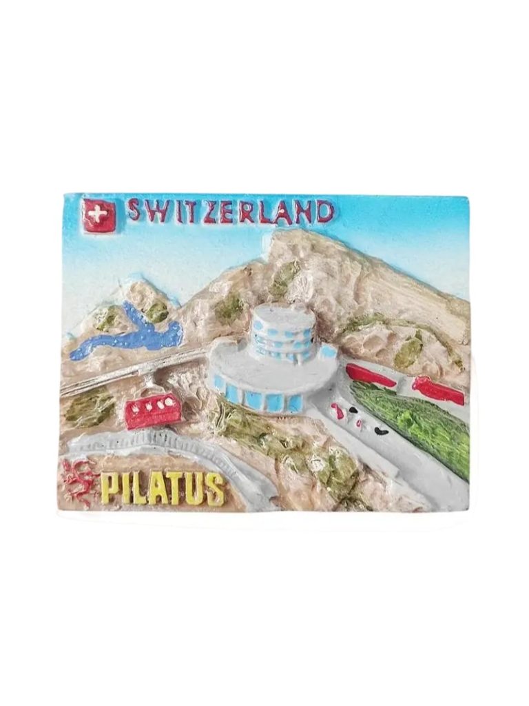 mount pilatus switzerland magnet – alpine cable car souvenir & fridge decor for mountain lovers (1)