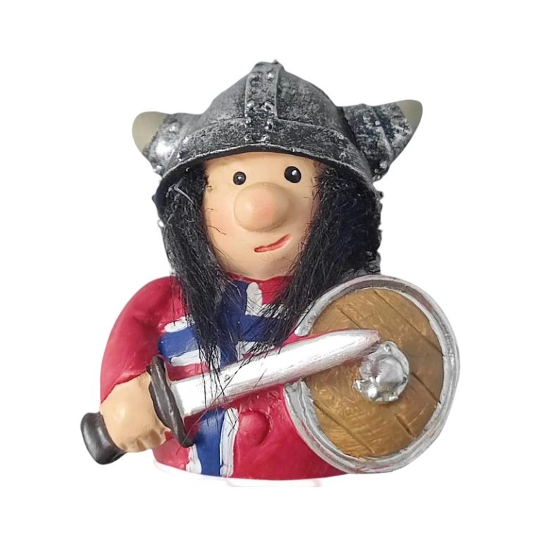 norway fridge magnet viking warrior figurine travel souvenir gift & nordic décor