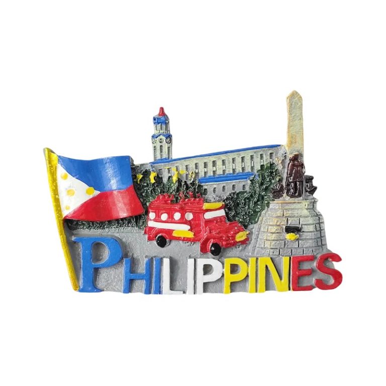 philippines fridge magnet – jeepney & landmark design travel keepsake & fridge décor